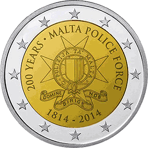 Malta 2 euro 2014 Politie UNC